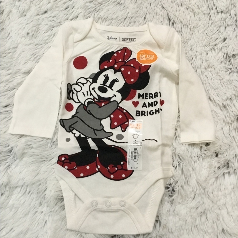 Disneys Jumping Beans Minnie Mouse baby girl 3 month bodysuit NWT